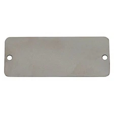 Blank Tag, Stainless Steel, 1 In H X 3 In W, Silver, Rectangle, 100 Pk, 41293