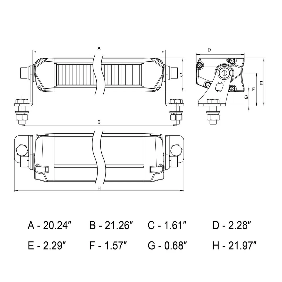 ARC Lighting Light Bar - Xtreme Series Bar, 20" Street Legal Driving + Fog Ligh Foto 4 de 4
