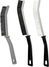 3 Pcs Cleaning Brushes for Household - Crevice Brush Black  White  Grey