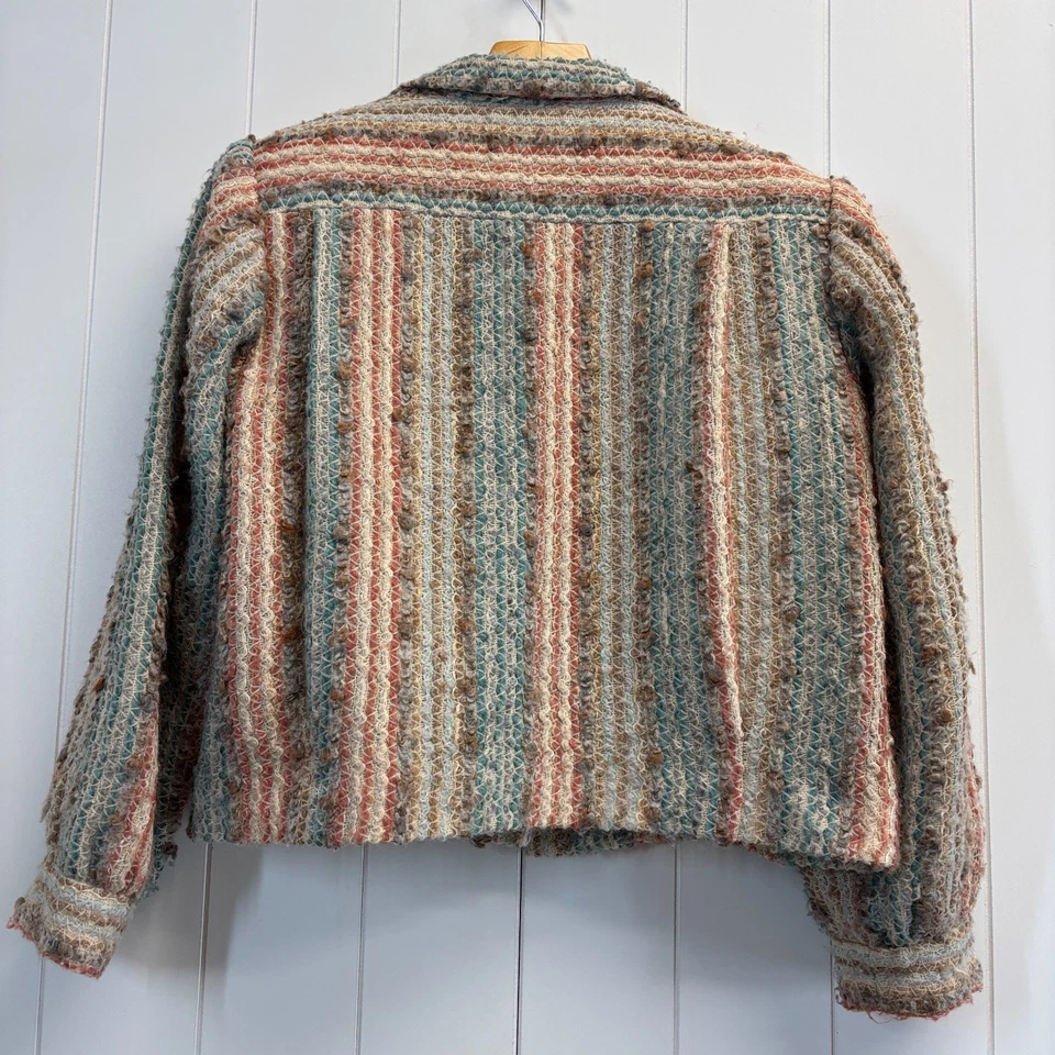 Chaqueta de tweed recortada vintage Young Traditions para mujer talla 8 Academia Foto 2 de 4