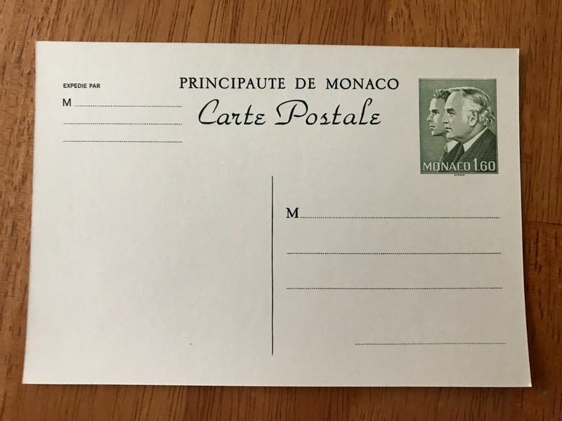 Monaco cover lettre postcard