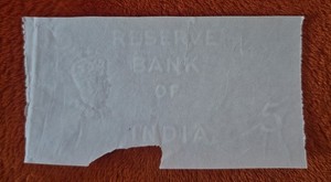SS Breda- Shipwreck India 5 Rupee Banknote - WWII History