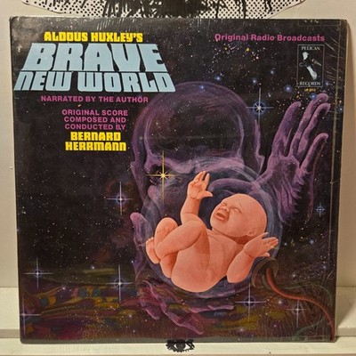 SEALED BRAVE NEW WORLD Aldous Huxley Bernard Herrmann 1979 US LP CBS Radio 