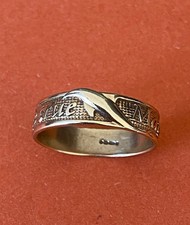 Heavy 9ct gold dolphin may your wish come true ring 375 wedding band Not Scrap