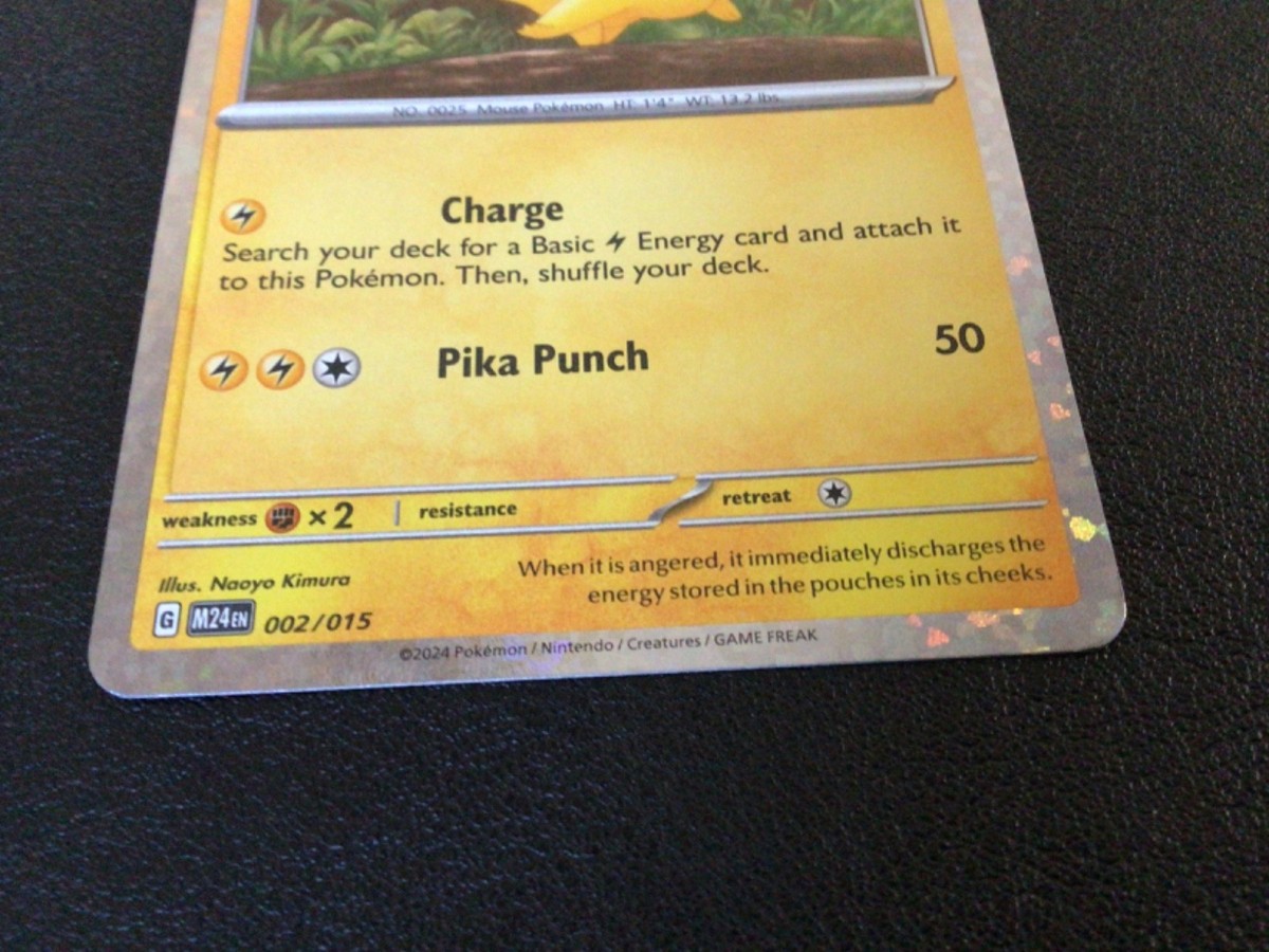 Pikachu HP 60 Charge Attack Pika Punch Lightning Pokémon Card | eBay