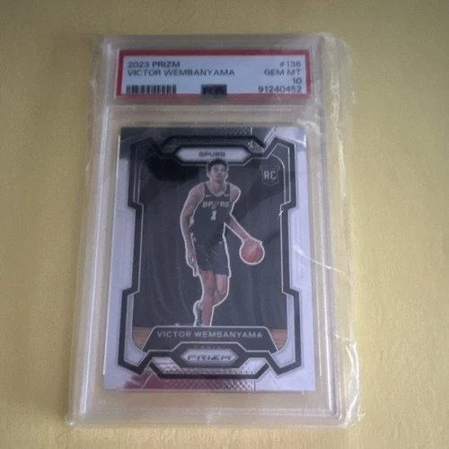 Panini 2023-24 Prizm Victor Wembanyama #136 RC Base Set Spurs PSA 10