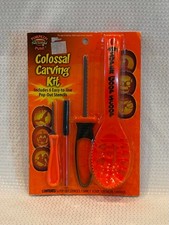 Fun World Colossal Pumpkin Carving Kit Halloween 10 Piece Stencils NEW Sealed