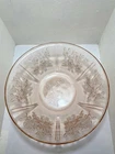 Cabbage Rose Depression Glass Serving Bowl Sharon Pink Federal Glass Antique