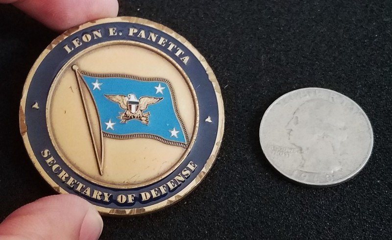 AUTHENTIC US Secretary of Defense Leon Panetta SecDef Pentagon US Challenge Coin