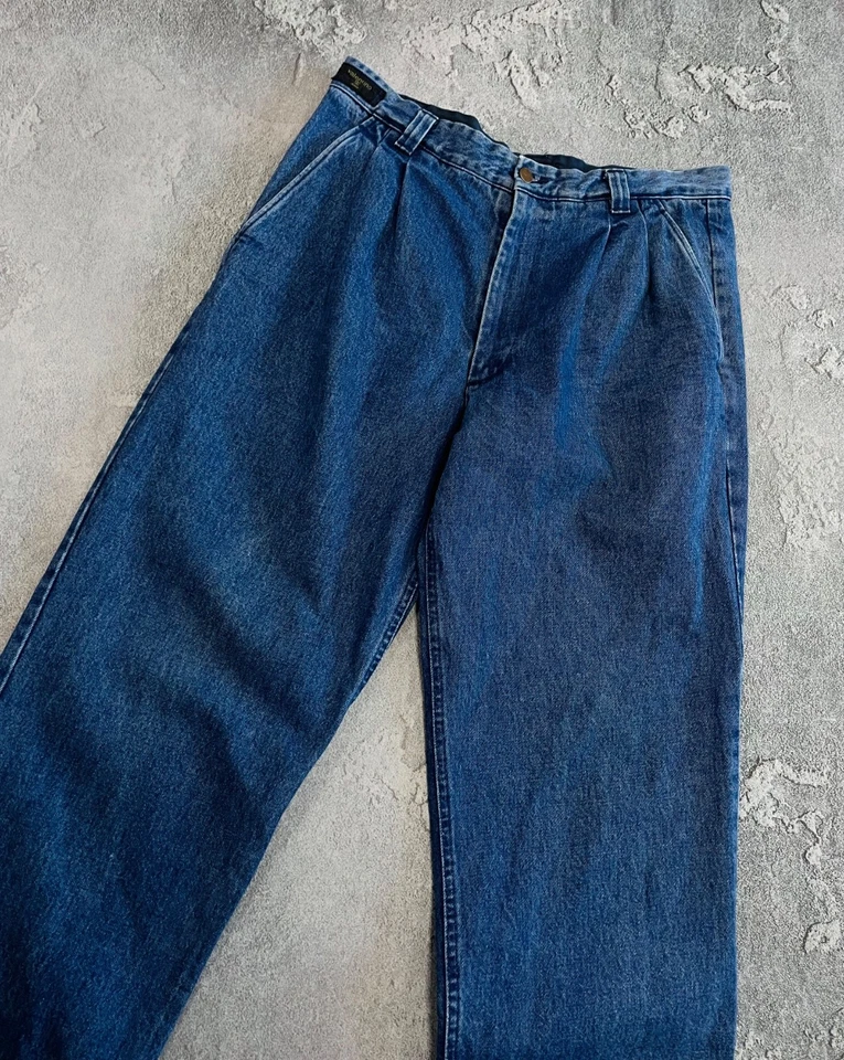 Pantalones de mezclilla holgados vintage de los 90’s Valentino Jeans Western Wear para hombre talla 38 ITALIA Foto 3 de 4