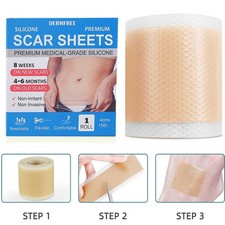 Silicone Scar Sheet MEDICAL GRADE Scar Removal Silicone Tape Treatment, UK STOCK