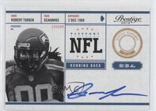 2012 Playoff Prestige NFL Passport Signatures Robert Turbin #28 Auto 0a3