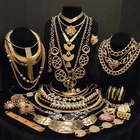 Vintage Goldtone Jewlery Lot Of 37. 5lbs 14 Oz. 17 Signed Monet Avon Trifari J.