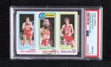 1980-81 Topps Rudy Tomjanovich Eddie Johnson Doug Collins PSA 8 HOF 0e1c