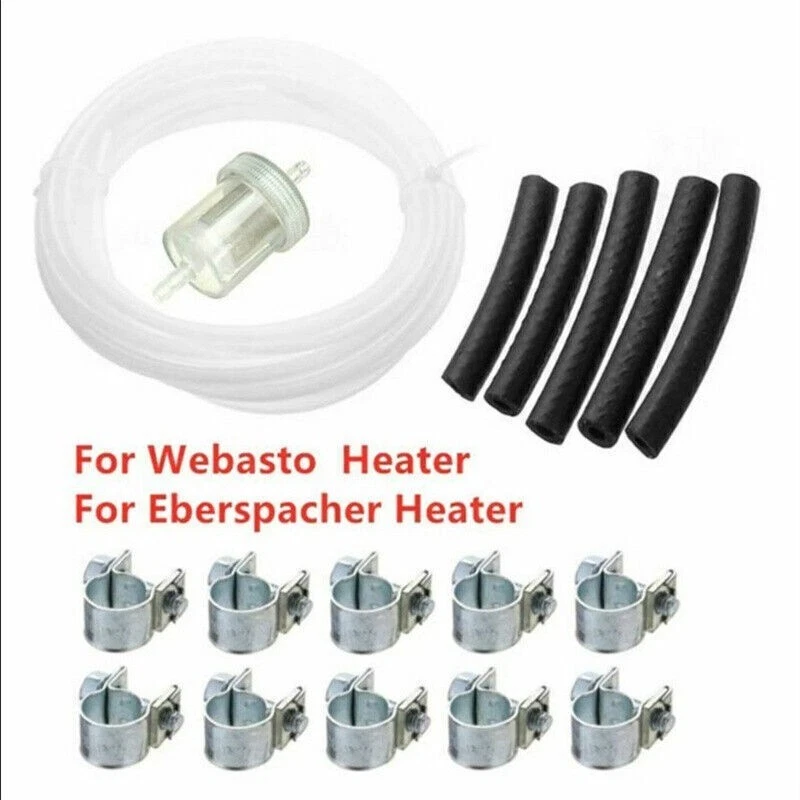 For Webasto Eberspacher Diesel Heater Inline Fuel Filter Hose Clip Pipe Line Kit - Image 2 of 4