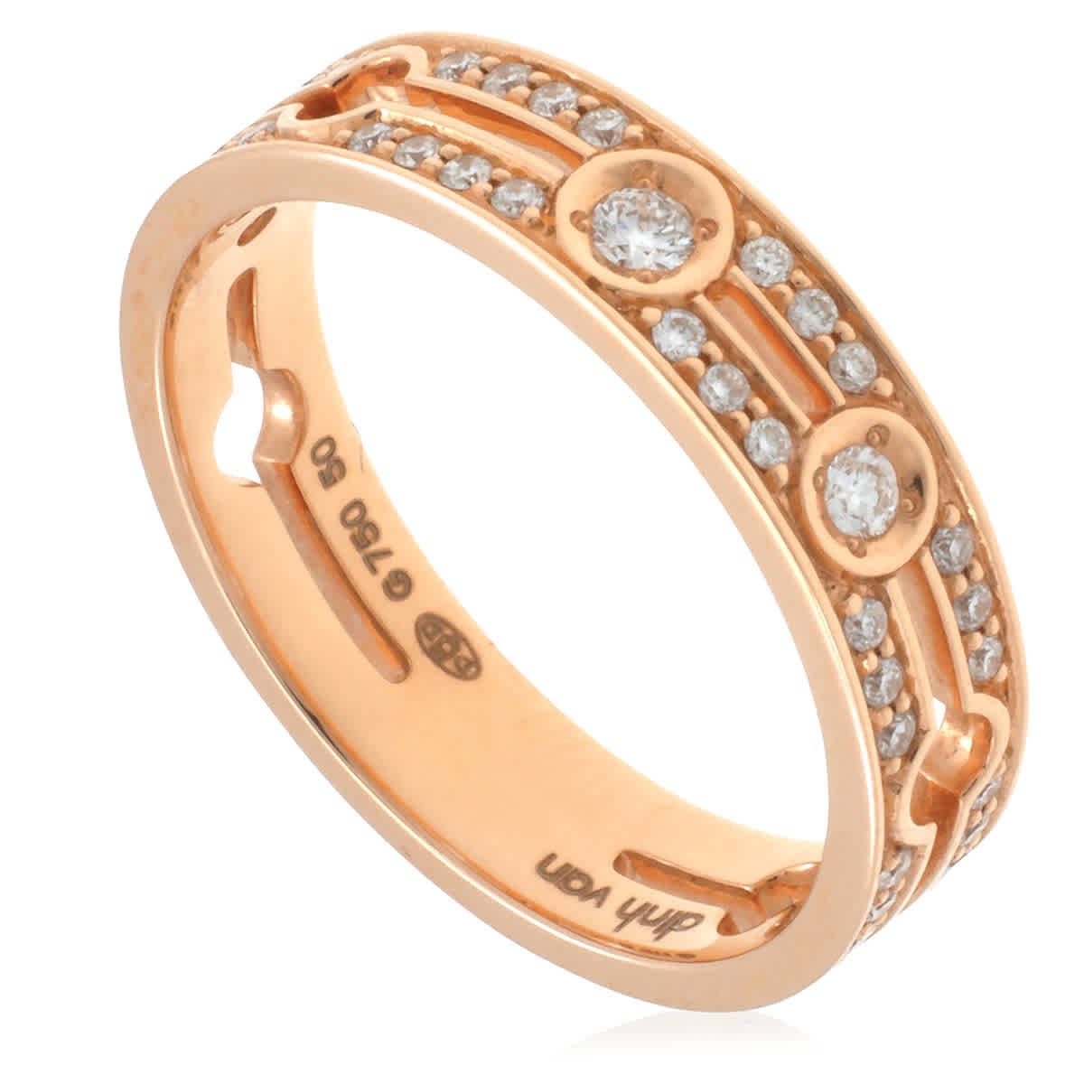 Кольцо с бриллиантом Pulse из розового золота 18 карат Dinh Van, размер 50