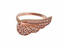 NIALAYA Ring echt Damen klar CZ Rotgold 925 Silber US5,5/EU51 UVP 140 $