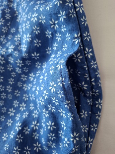 New M&S Per Una Royal Blue/White Linen Mix Pretty Sleeveless V-neck Dress Size14 - Picture 7 of 15