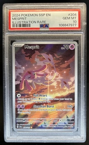 2024 Pokemon Surging Sparks Mesprit #204/191 PSA 10 GEM MINT
