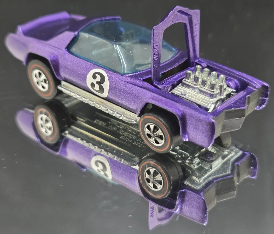 Hot Wheels Redline SUGAR CADDY #8 ROJO HK interior oscuro restaurado 1969 Foto 4 de 4