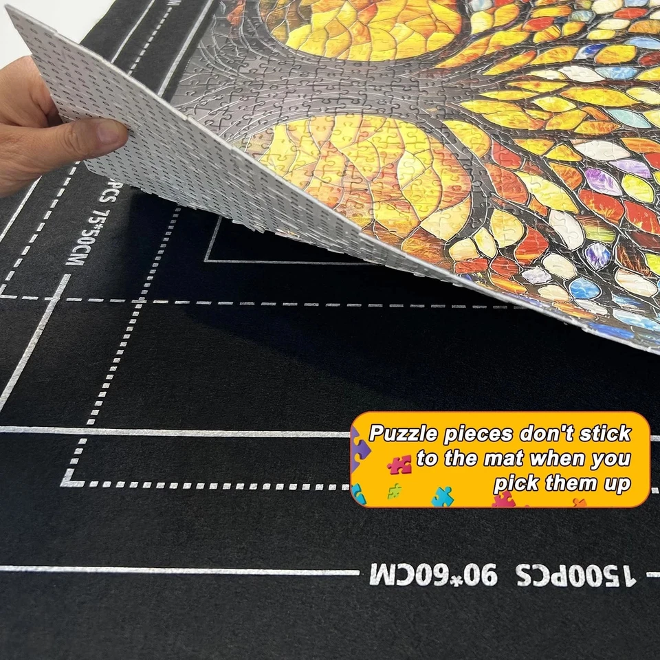 Alfombra Rompecabezas Enrollable para Almacenamiento con 8 Bandejas Clasificadoras Bolsa con Cordón Foto 3 de 4