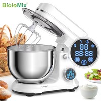 BioloMix Kitchen Food Stand Mixer, 1200W 11-Speeds DC Motor, Digital OLED Screen