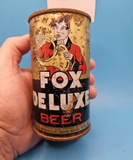 Rare Fox Deluxe OI IRTP Flat Top Beer Can - Fox Deluxe Brewing, Grand Rapids MI