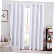 Blackout Curtains for Bedroom 52 X 84 52"W x 84"L Pack of 2 Greyish White