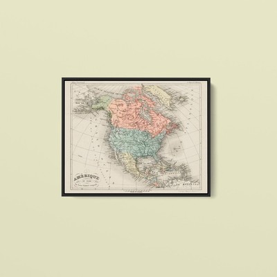 Artheme Fayard - North America From Universal Atlas - Paper or Canvas