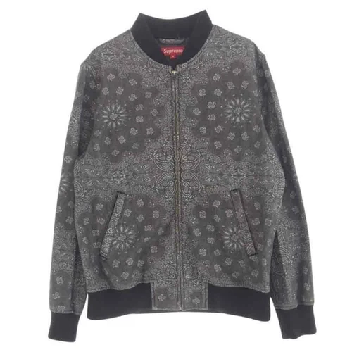 Veste campus en denim Supreme 13SS motif bandana cachemire M occasion LIFE 0