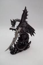 Ebros Obsidian Blade Dragon Resin Letter Opener Gothic Fantasy Desk Decor Statue