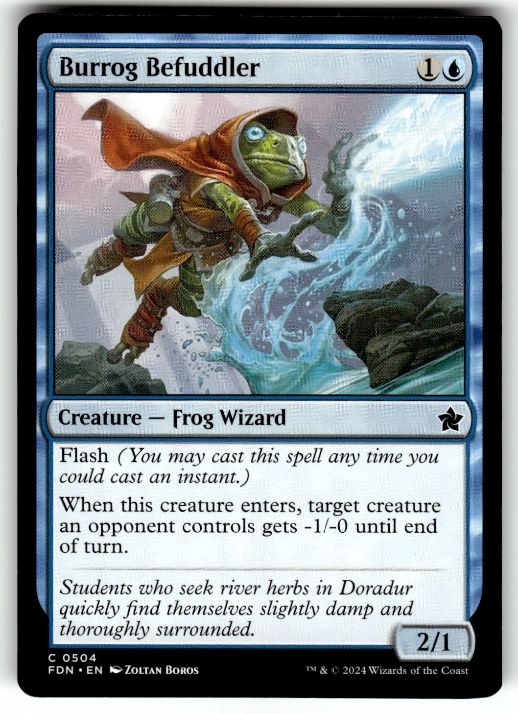 MTG Magic The Gathering Foundations FDN Card 504 Burrog Befuddler