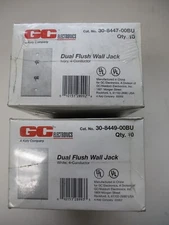 GC ELECTRONICS CAT 30-8449-00BU/30-8447-00BU, DUAL FLUSH WALL JACK 4 CONDUCTOR