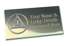 Engraved Gold Masonic Plaque Regalia Case Name Plate Masonic Royal Arch