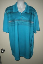  27 PGA Tour Golf XL Mens Polo Turquoise Athletic Fit Pro Series Polished Feel