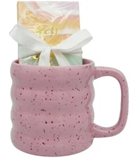 Modern Expressions Speckled Pink Mug & Notebook Pen Set Self Love Club 21 fl oz