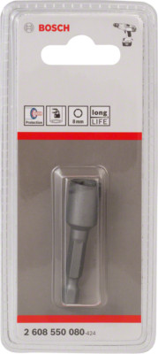Bosch Extra Hard-Steckschlüssel SW 8 mm 1/4'' 50 mm lang mit Magnet