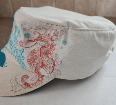 Disney The Little Mermaid Cream Cap Little Mermaid Flounder Fish Embroidered Hat Ariel Friend  main image 3