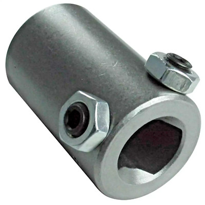 Borgeson Steering Shaft Coupler 3/4'' Double D x 3/4'' DD Smooth Bore Steel 314900