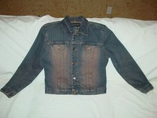 Girls Juniors Large 11/13 No Boundaries Distressed Denim Jean Jacket Plus Collar