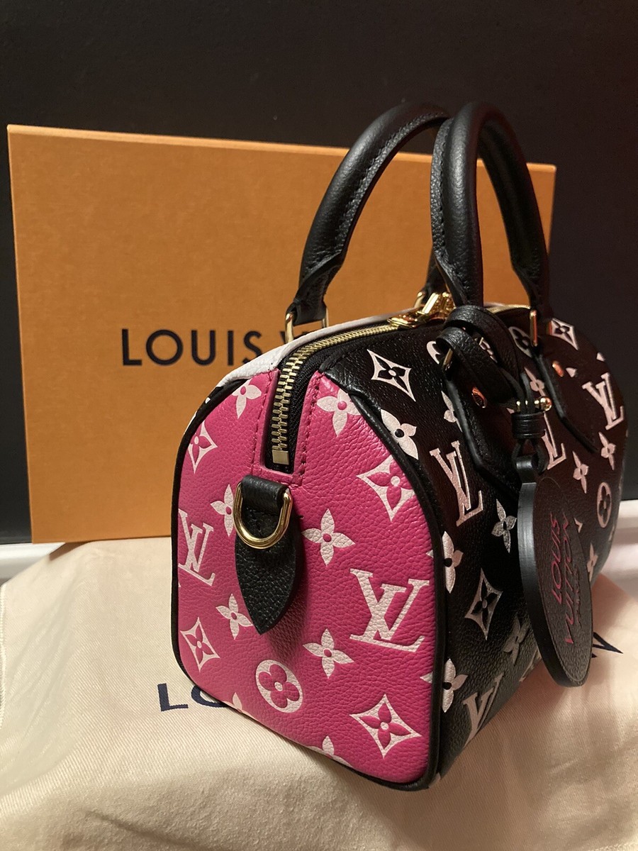 LOUIS VUITTON Speedy Bandouliere 20 Bag Black Pink White M46088 | eBay