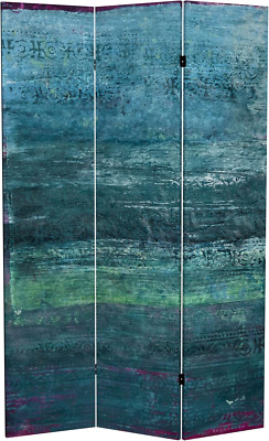 6 Ft Double-Sided Nature's Symphony Canvas Room Divider - Horizon Design