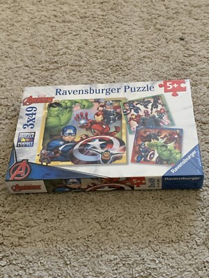 Marvel Avengers Ravensburger 49 Teile Puzzle x 3. Neu und versiegelt
