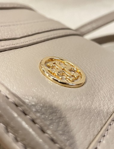 Tory Burch Gray Leather Flap Crossbody Bag, Great - Picture 6 of 20