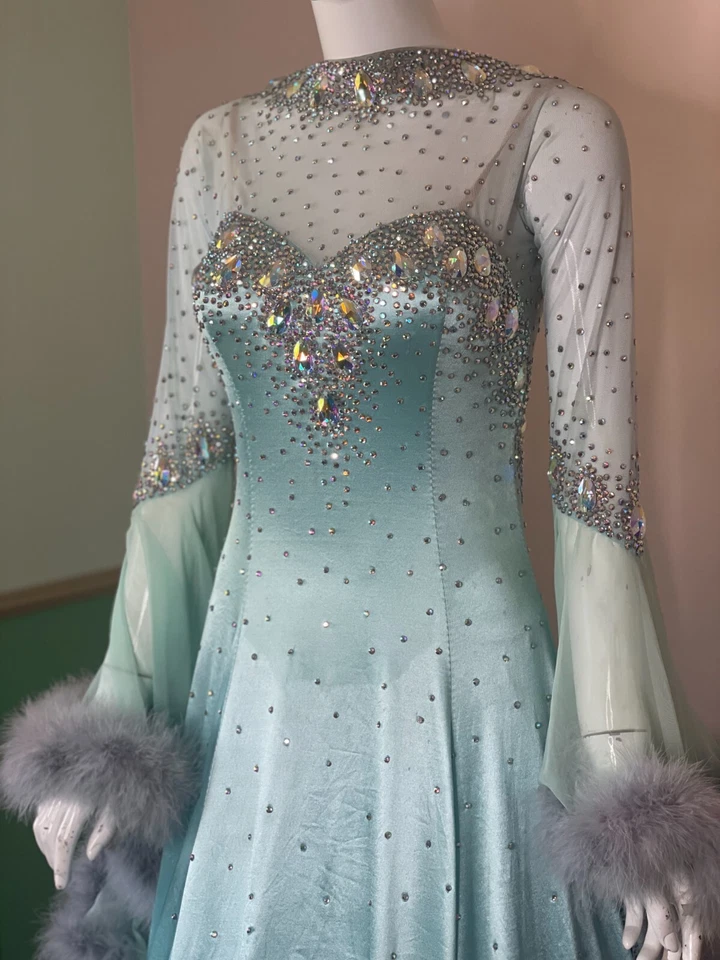 Ballroom Gown Burlesque Feather Rhinestone Costume Collector Collectible TV - Image 2 of 4