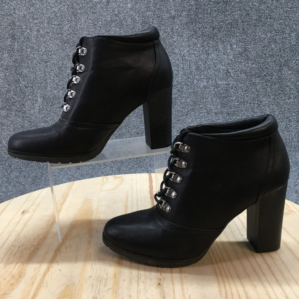 Botas de montaña blancas para mujer 9M Savannan botines al tobillo negro imitación cuero W23344Z Foto 2 de 4