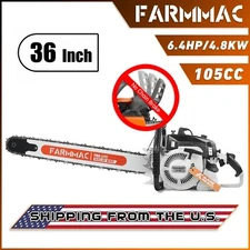 105cc Gas Power Chainsaw with 36'' Bar Chain Compatible with 070 Fit For Sawmill