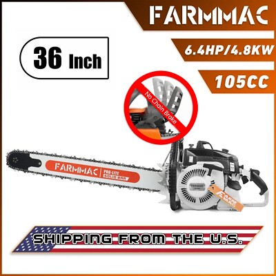 105cc Chainsaw Gas Power with 36'' Bar Chain Compatible with MS070 090 Saw Mill