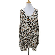 Show Me Your Mumu Dress Womens M Medium Circus Mini Leopard Print Cold Shoulder
