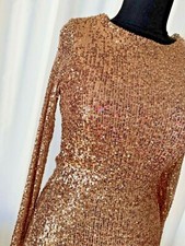 EXPLOSION Women Lady Formal Cocktail Gold Short Dress Evening Wedding Small